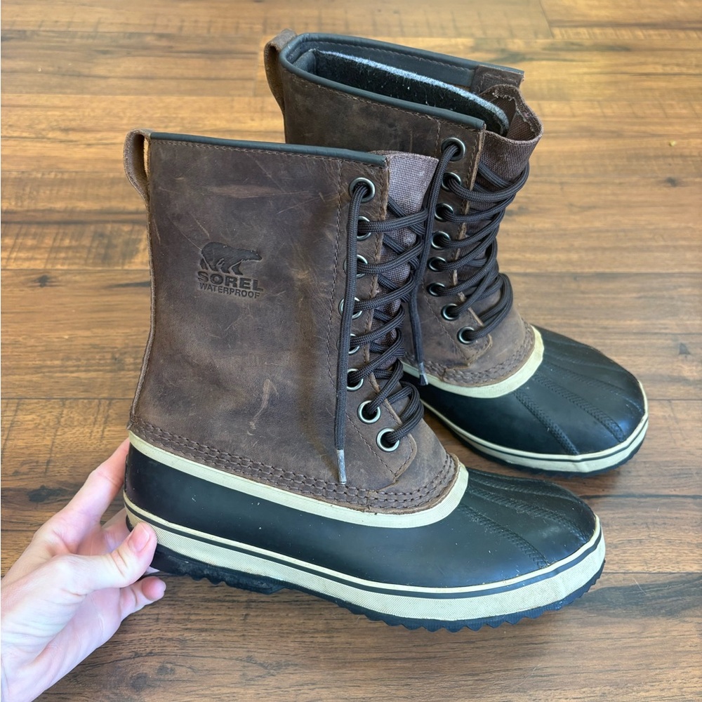 EUC Classic Sorel 1964 LTR Winter Boot Men’s US 7 Waterproof Leather Snow Brown